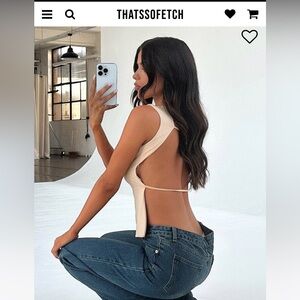 That’s so fetch OVIDA TOP - BEIGE US size 4 never worn with tags